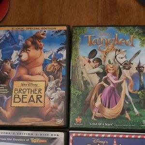 Disney Brother Bear and Tangled DVD Collection - Brown and Purple